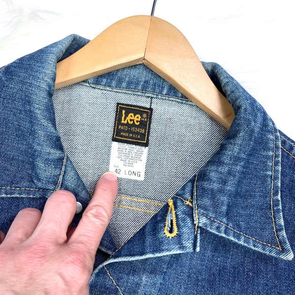 🚫SOLD! VINTAGE |•LEE•| Lee Riders Denim Relaxed Fit Trucker Jean Jacket - Picture 14 of 16